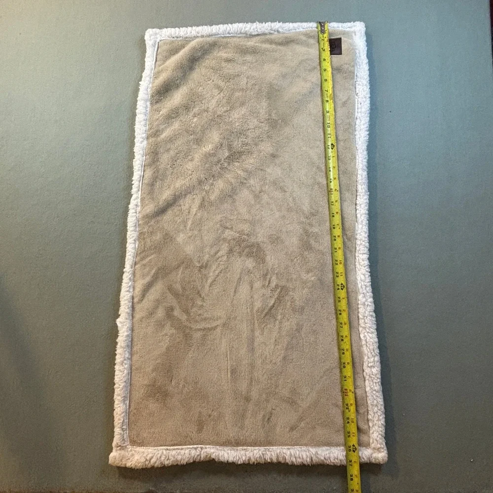 UGG Home Tan Sherpa Fleece Pillowcase Small Travel Size Cozy Cabin Core